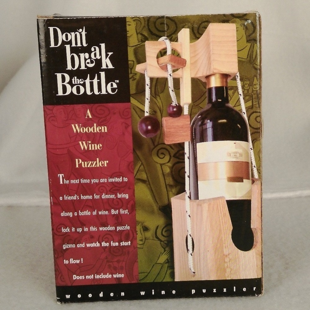 New‎ Don't Break the Bottle Wooden Wine Puzzler Gift for Host